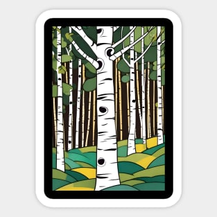 Birch forest Sticker